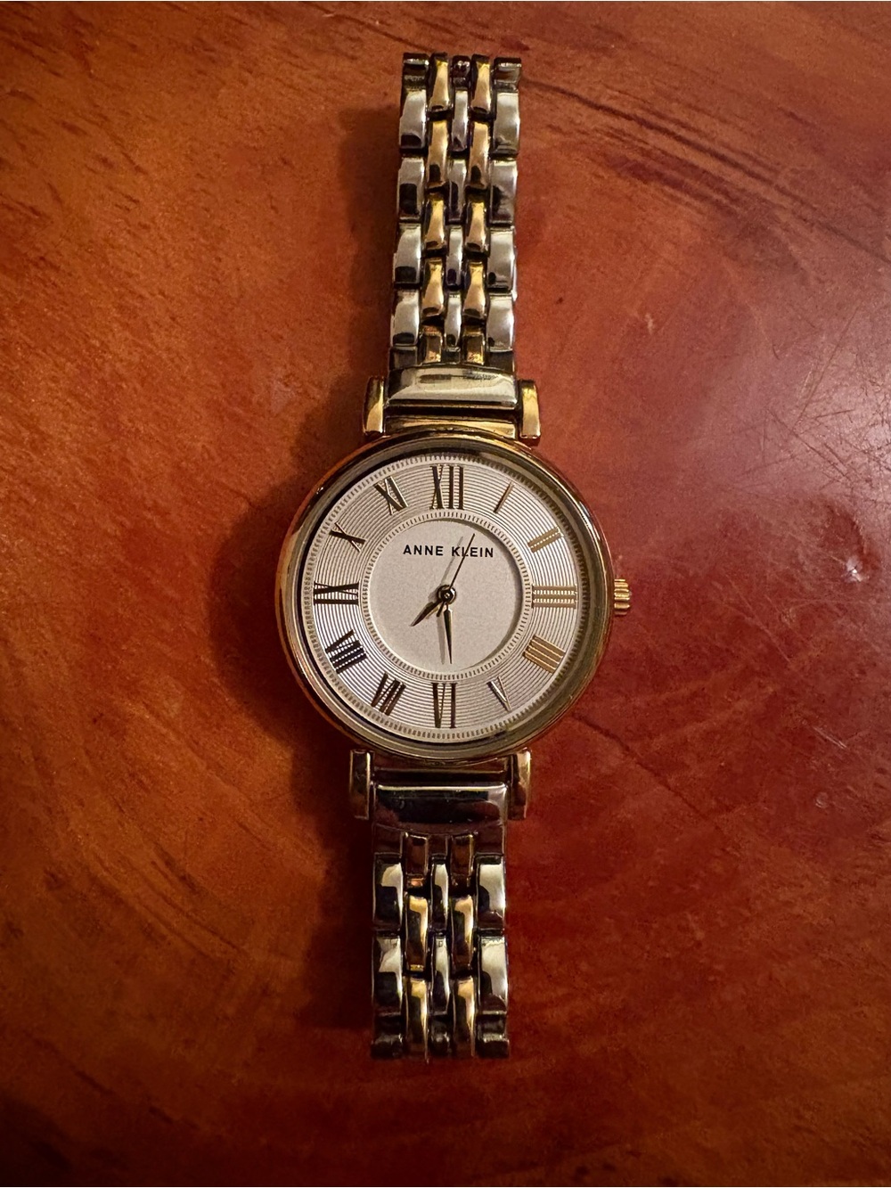 Anne Klein Two-Tone Roman Numeral Bracelet Watch